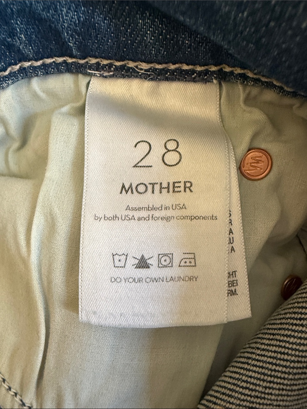 Mother The Stunner Ankle Fray Jeans Womens Size 28 Denim Mid Wash - Picture 10 of 13